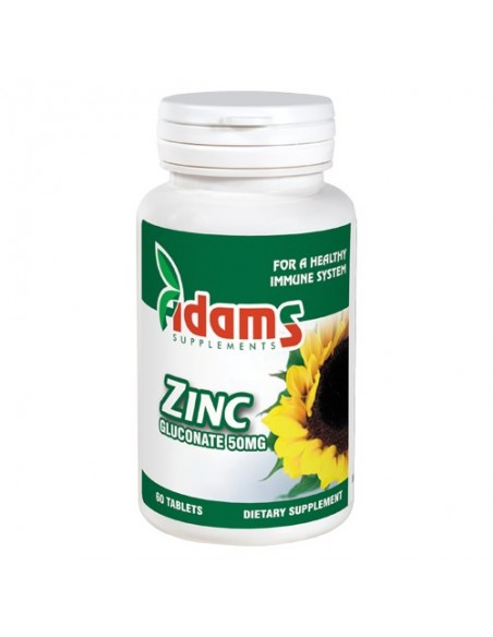 Zinc 50mg, 60 tablete, Adams