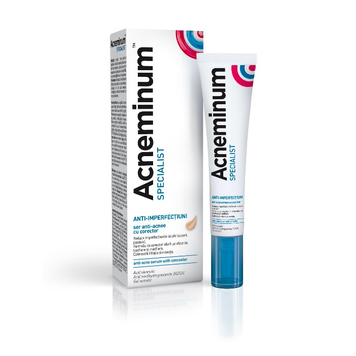 Acneminum Specialist ser anti-acnee cu corector, 10 ml, Aflofarm 