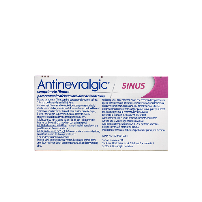 Antinevralgic Sinus x12cpr filmate, Sanofi...