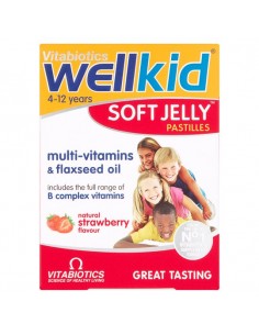 Wellkid Soft jeleuri capsuni, 30 cpm, Vitabiotics