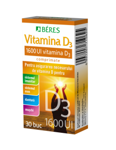 Vitamina D3 1600 UI, 30 cpr, Beres