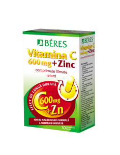 Vitamina C 600Mg Cu Zn , 30 Cpr, Beres