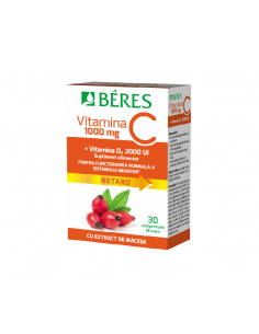 Vitamina C 1000mgVit D3 2000UI,30 cpr, Beres