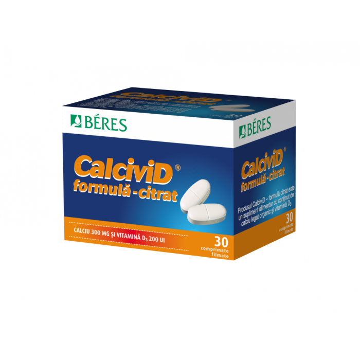 Calcivid Citrat, 30 cpr filmate, Beres