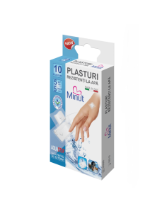 Plasturi rezistenți la apă „Minut” – 10 bucăți / cutie