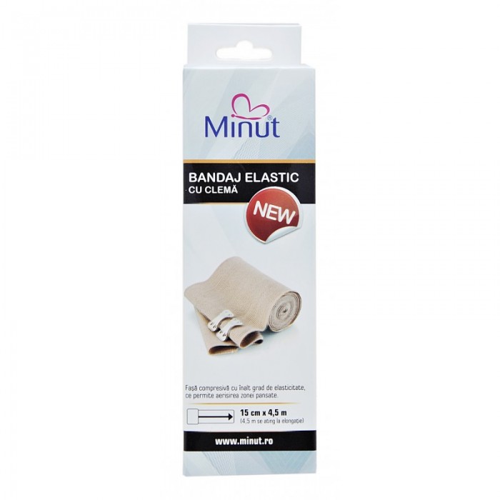 Bandaj Elastic, 15 cm x 4.5 m, Minut