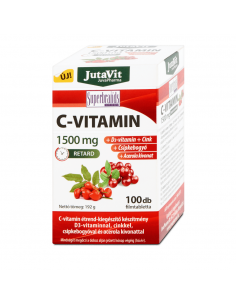 JutaVit Vitamin C 1500 mg + D3 + Zinc + Acerola – 100...