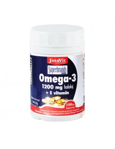 JutaVit Omega-3 Ulei de Peşte 1200 mg + Vitamina E, 100 cps