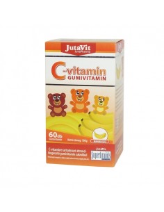 Gummy Vitamina C cu gust de banane – 60 bucăți, JutaVit