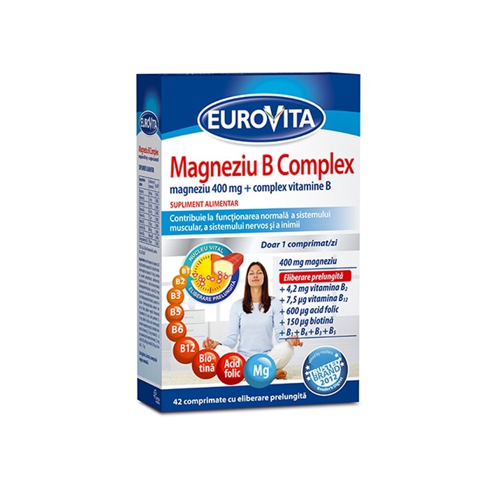 Eurovita Magneziu B complex, 42 cpr, Omega Pharma
