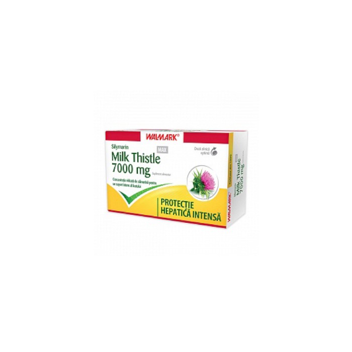 Silymarin Milk Thistle MAX, 7000 mg, 30 cpr, Walmark