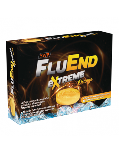 Fluend Extreme cu aroma de portocala, 16 comprimate, Sunwave
