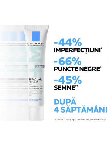 EFFACLAR DUO+M, Gel-cremă cu triplă acțiune de...