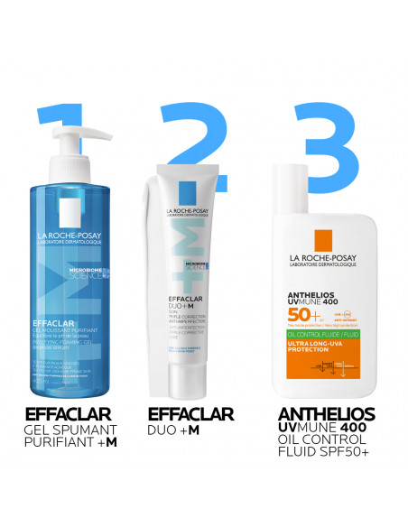 EFFACLAR DUO+M, Gel-cremă cu triplă acțiune de îngrijire, anti-imperfecțiuni, anti-recurență, 40ml
