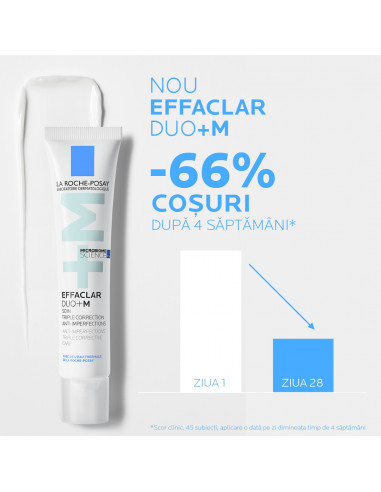 EFFACLAR DUO+M, Gel-cremă cu triplă acțiune de...