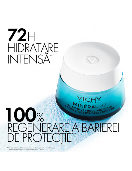 Mineral 89 Cremă Intens Hidratantă 72H, Cu Acid Hialuronic Si Niacinamidă, Toate Tipurile De Ten, 50ml, Vichy