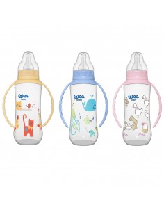 Biberon cu manere 270 ml tetina silicon rotunda - cod 745