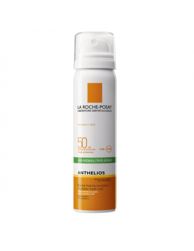 Anthelios Spray Invizibil Matifiant Cu Protectie Solara Spf 50, pentru fata, ten gras si sensibil, 75ml, La Roche-Posay