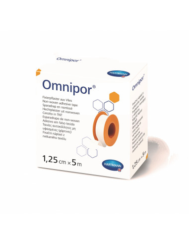 Omnipor 1,25 cm x 5 m - plasture pentru fixare pe suport de hartie, o bucata, PAUL HARTMANN AG