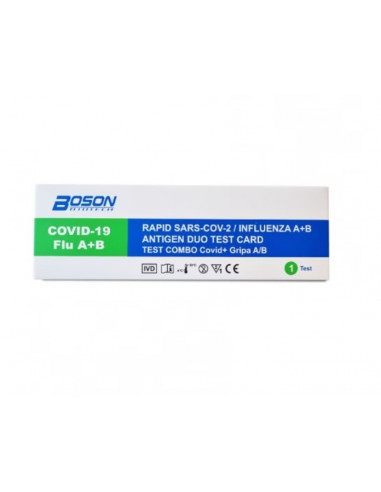 Test antigen rapid antigen combo Influenza A+B si Covid-19 nazal, 1bucata, XIAMEN BOSON BIOTECH