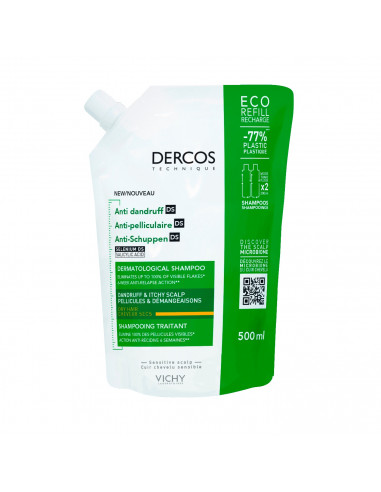 Vichy dercos sampon antimatreata par uscat ECO, 500 ml, La Roche Posay