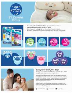 Set 2 suzete din silicon forma ortodontica nr. 2 (6-18... 2