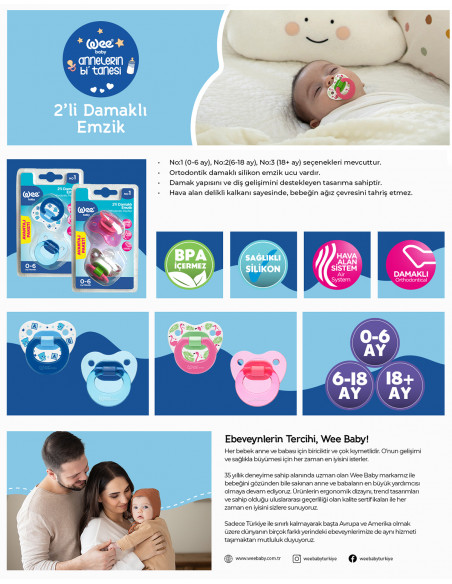 Set 2 suzete din silicon forma ortodontica nr. 2 (6-18 luni)- cod 438