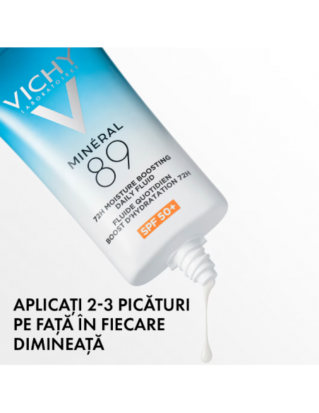 Vichy mineral 89 fluid hidratant cu protectie solara 72H, 50ml, LA ROCHE-POSAY LABORAT FRANCE