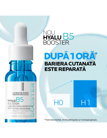 Ser concentrat antirid cu efect imediat ca de lifting Hyalu B5 Booster, 15 ml, La Roche-Posay Laborat France