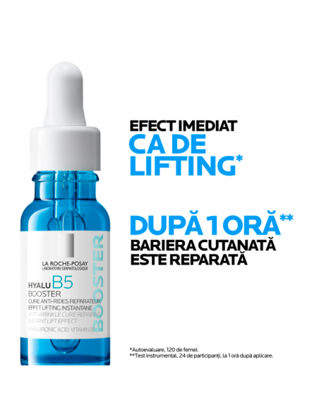 Ser concentrat antirid cu efect imediat ca de lifting Hyalu B5 Booster, 15 ml, La Roche-Posay Laborat France