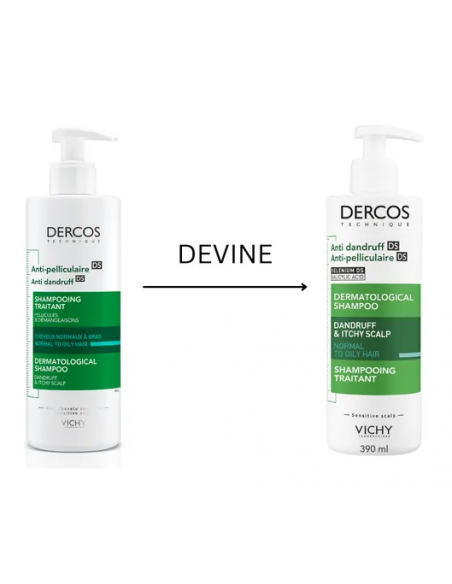 Vichy dercos sampon antimatreata par normal-gras, 390ml, LA ROCHE-POSAY LABORAT FRANCE