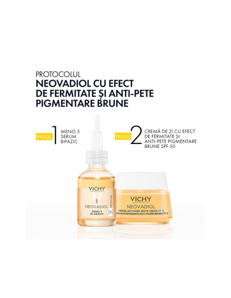 Vichy neovadiol post-menopause crema de zi cu efect de ferm si anti-pete pigmentare brune SPF50, 50 ml