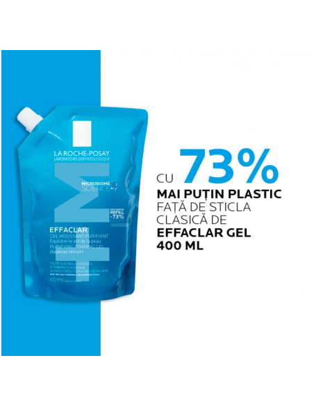 Roche-Posay effaclar gel spumant purifiant +M Refill, 400ml, LA ROCHE-POSAY LABORAT FRANCE