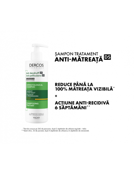 Vichy dercos sampon antimatreata par uscat, 390 ml, LA ROCHE-POSAY LABORAT FRANCE