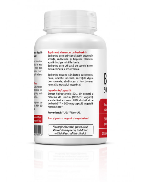 Berberine, 60 capsule, ZENYTH PHARMACEUTICALS