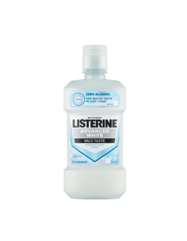 Listerine AdvWhite mild taste apa de gura, 500 ml, JOHNSON&JOHNSON