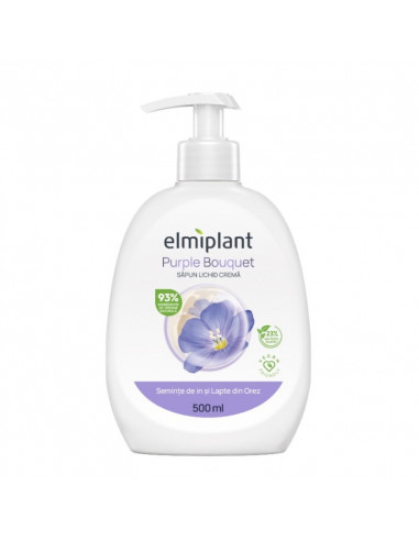 Elmiplant sapun lichid seminte de in si lapte de orez, 500 ml, ELMI PRODFARM SRL BUCURESTI