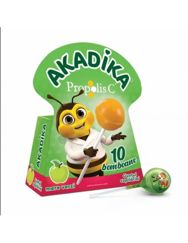 Akadika propolis c mere verzi, 10 bomboane, FITERMAN PHARMA S.R.L. - ROMANIA