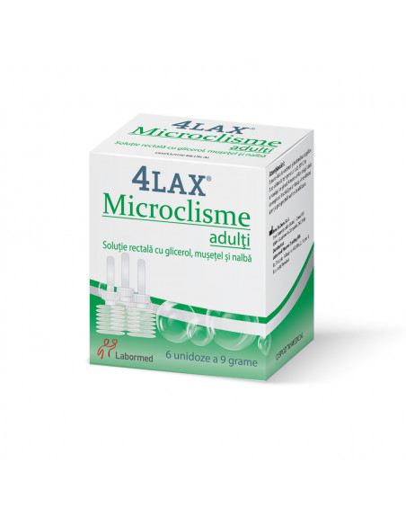 Microclisme pentru adulti 4LAX, 6 unidoze, Labormed Pharma Trading
