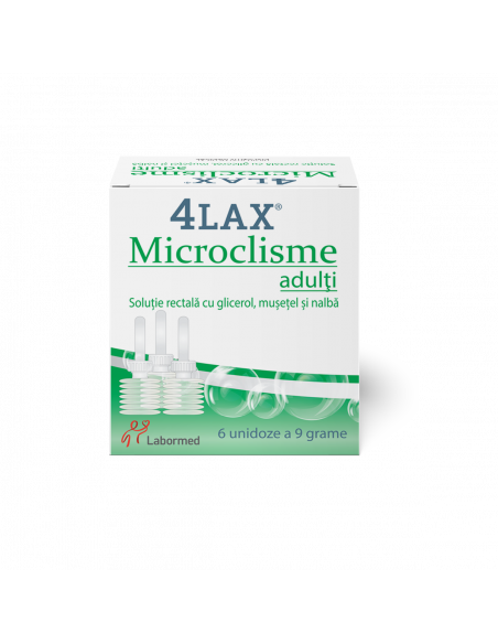 Microclisme pentru adulti 4LAX, 6 unidoze, Labormed Pharma Trading
