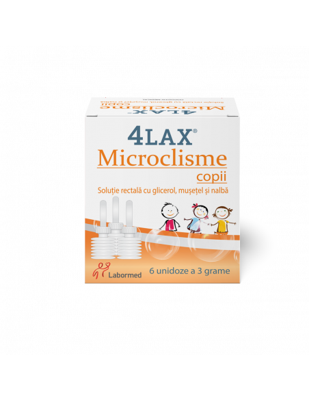 Microclisme pentru copii 4LAX, 6 unidzoze, Labormed Pharma Trading