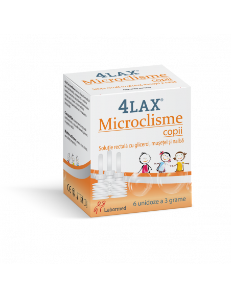 Microclisme pentru copii 4LAX, 6 unidzoze, Labormed Pharma Trading
