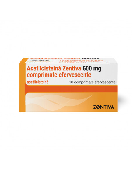 Acetilcisteina Zentiva 600mg x 10cp.eff, Zentiva Sa (Romania)