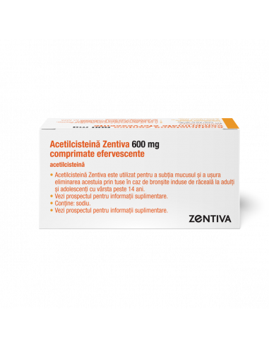 Acetilcisteina Zentiva 600mg x 10cp.eff,...