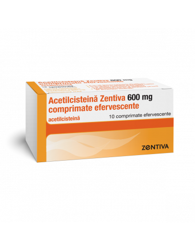 Acetilcisteina Zentiva 600mg x 10cp.eff,...