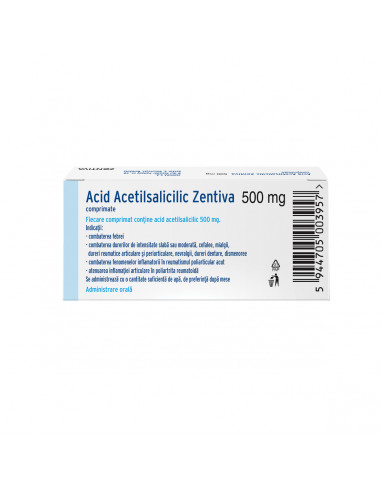 Acid acetilsalicilic 500mg, 40 comprimate,...