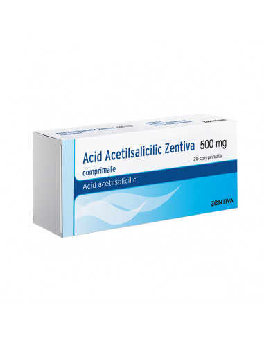 Acid acetilsalicilic 500mg, 40 comprimate,...
