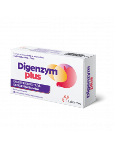 Digenzym plus fara zahar, 20 comprimate, Labormed Pharma...