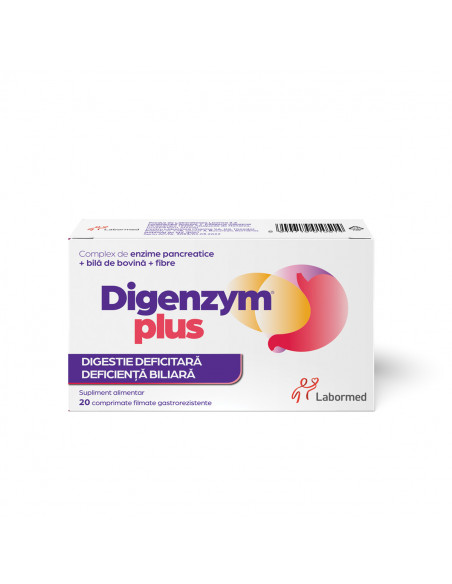Digenzym plus fara zahar, 20 comprimate, Labormed Pharma Trading
