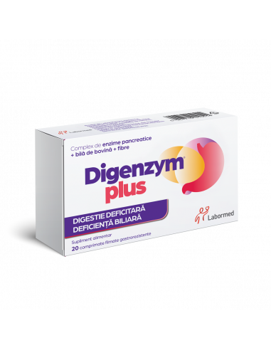 Digenzym plus fara zahar, 20 comprimate,...